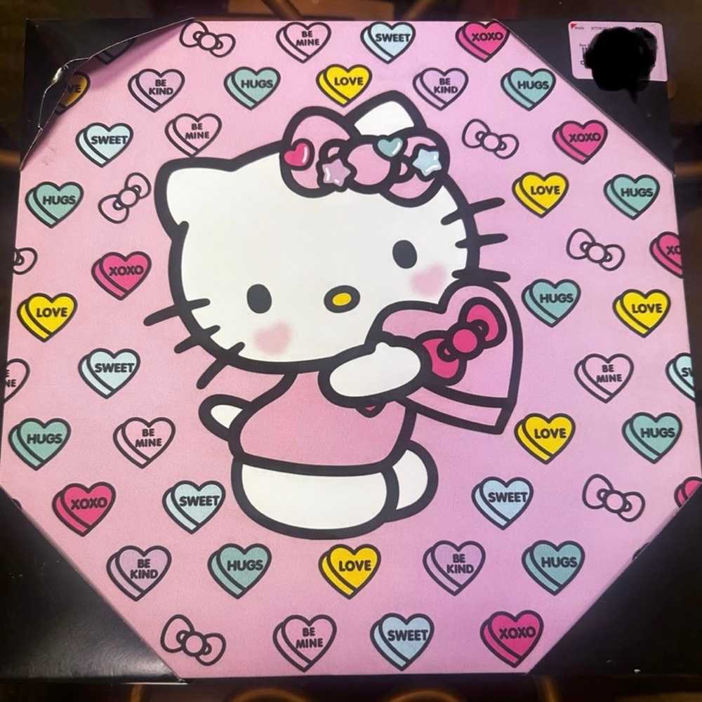 NEW Hello Kitty conversation hearts wall art Valentines Day pop art